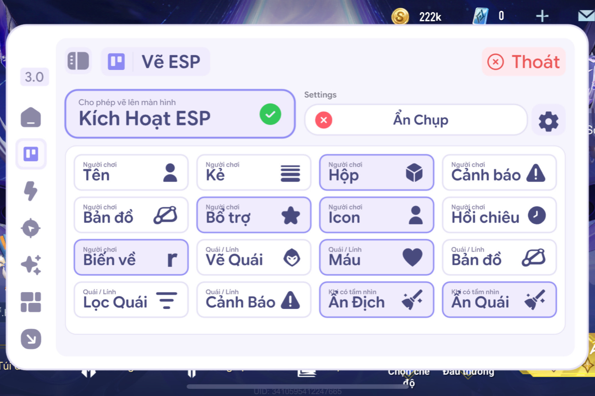MENU AOV ESP V3